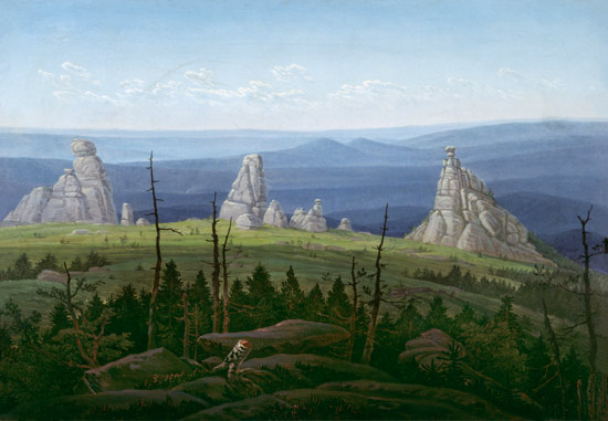 The three stones in the Sudeten Mountains od Carl Gustav Carus