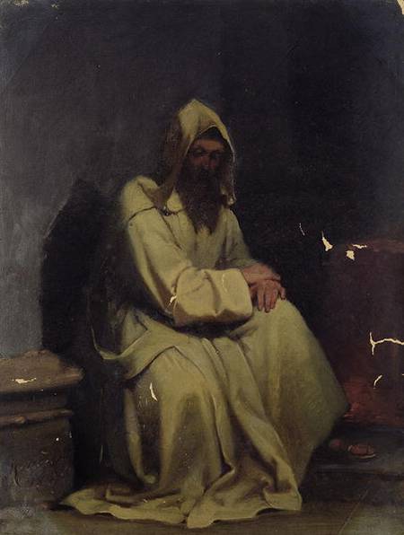 Portrait of a Monk Seated od Carl Haag