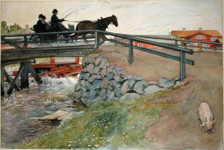 The Bridge, from 'A Home' series od Carl Larsson