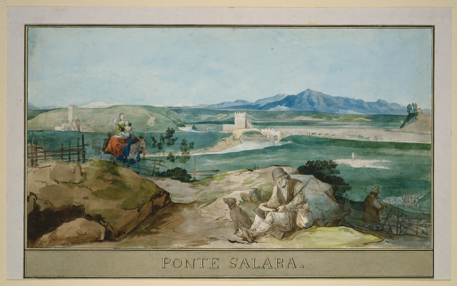 Landschaft bei Rom mit dem Ponte Salario od Carl Philipp Fohr