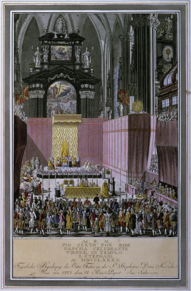 Vienna, St. Stephens, Pius VI od Carl Schütz
