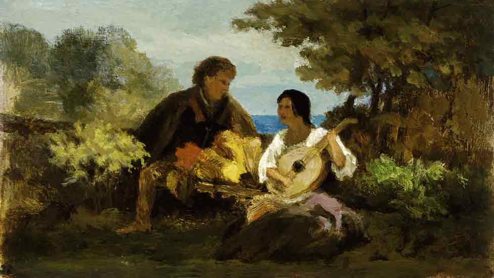The mandolin song. od Carl Spitzweg