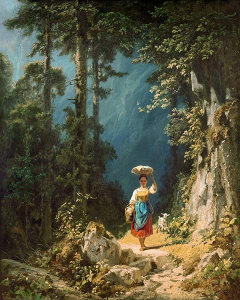 Girl with goat od Carl Spitzweg