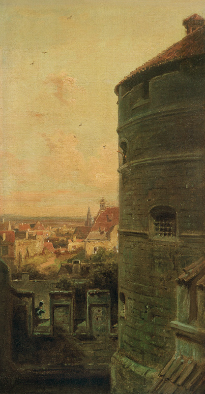 Rothenburg, Faulturm / Gem.v.Spitzweg od Carl Spitzweg