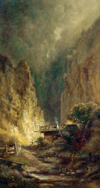 Spitzweg / Mill on Rocky Gorge / c. 1880 od Carl Spitzweg