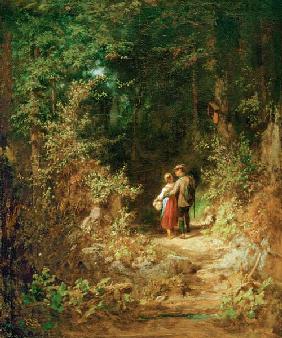 C.Spitzweg / Pair of Lovers.../ c.1860