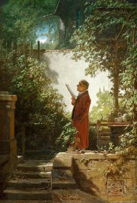 Reading the Paper in Garden / C.Spitzweg