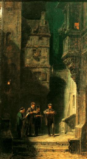 C.Spitzweg / The Quartet / Ptg./ c.1860