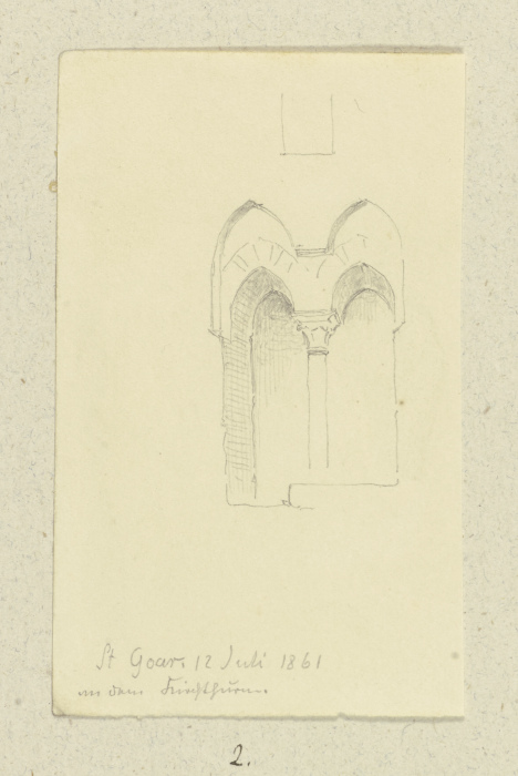 Biforium des Kirchturms in Sankt Goar od Carl Theodor Reiffenstein