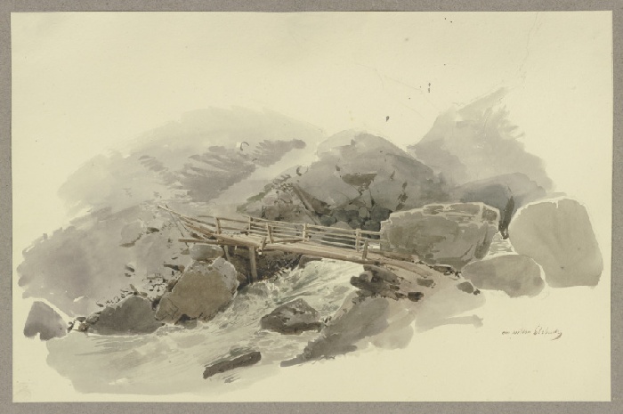 Bridge in the Gasteren valley od Carl Theodor Reiffenstein