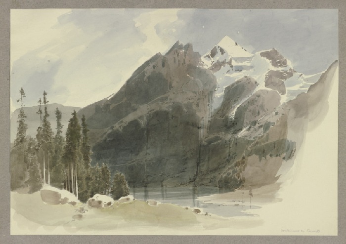 Der Oeschinensee bei Kandersteg od Carl Theodor Reiffenstein