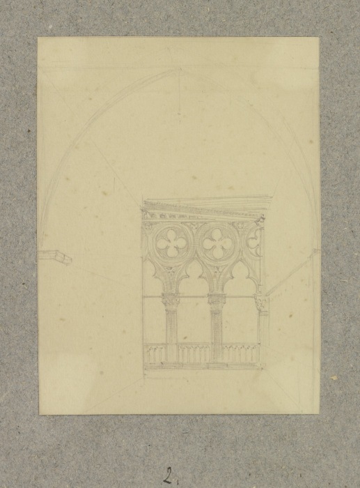 Detail der Loggia im Obergeschoss im Dogenpalast od Carl Theodor Reiffenstein