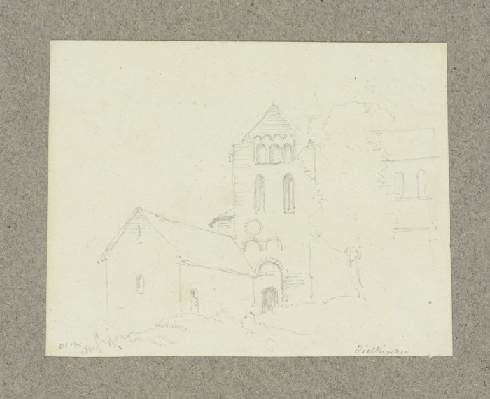 Fassade eines Querhausarmes von St. Lubentius in Dietkirchen od Carl Theodor Reiffenstein