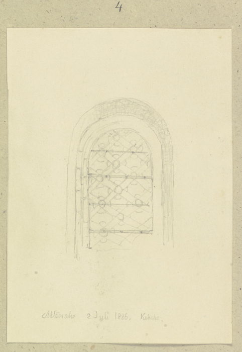 Fenster einer Kirche in Altenahr od Carl Theodor Reiffenstein