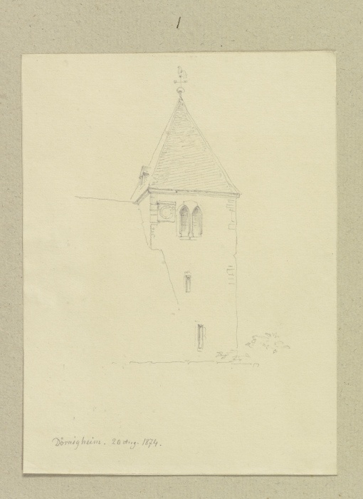 Kirchturm in Maintal-Dörnigheim od Carl Theodor Reiffenstein