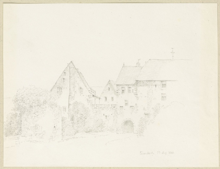 Partie von Schloss Eisenbach in Frischborn od Carl Theodor Reiffenstein