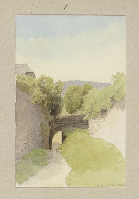 Weg zwischen Mauern in Kronberg od Carl Theodor Reiffenstein
