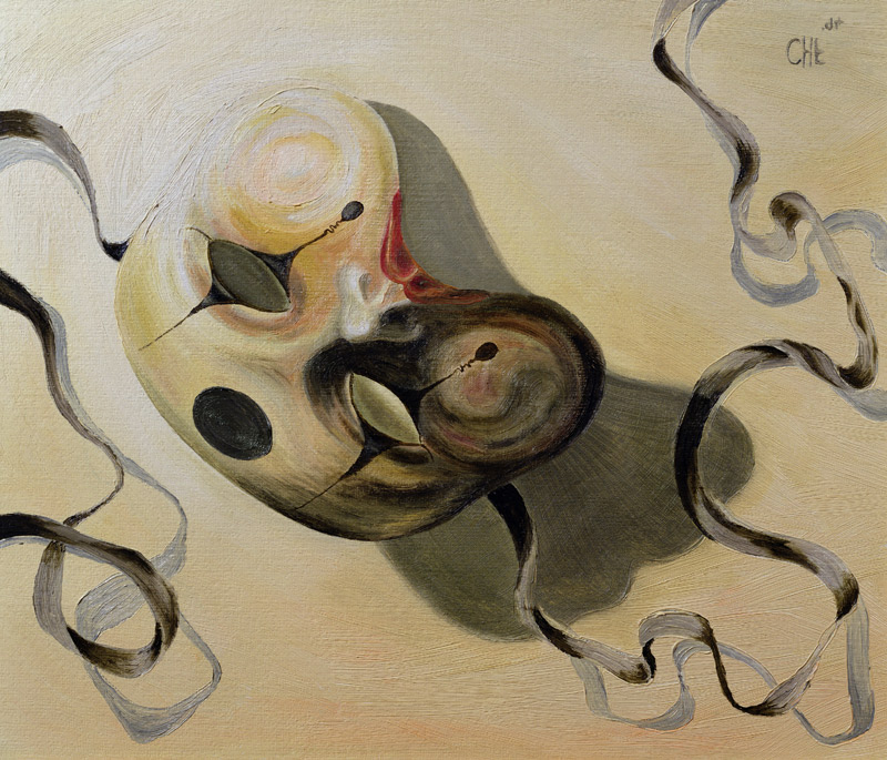 Carnival Mask I (oil on paper)  od Carolyn  Hubbard-Ford