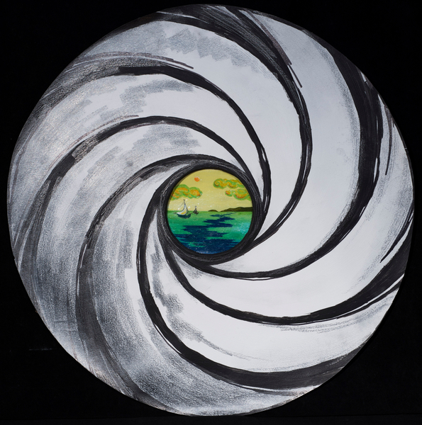 Lense Swirl with Sea and Clouds od Carolyn  Hubbard-Ford