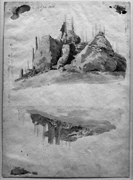 Rocks and trees od Caspar David Friedrich