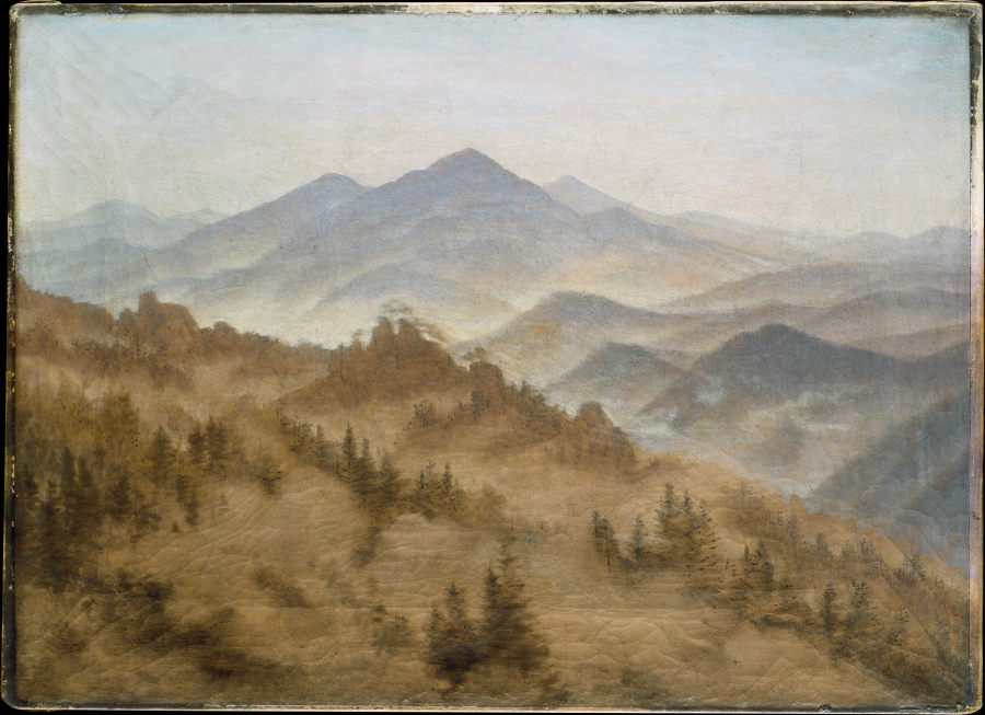 Mountains in the Rising Fog od Caspar David Friedrich