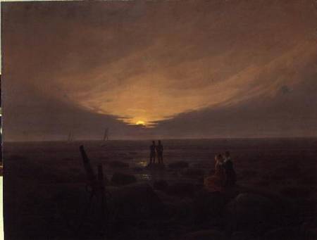 Moon Rising Over the Sea od Caspar David Friedrich