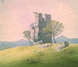 Die Ruine von Schloss Teplitz. od Caspar David Friedrich