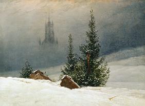Zimní krajina s kostelem 1811
