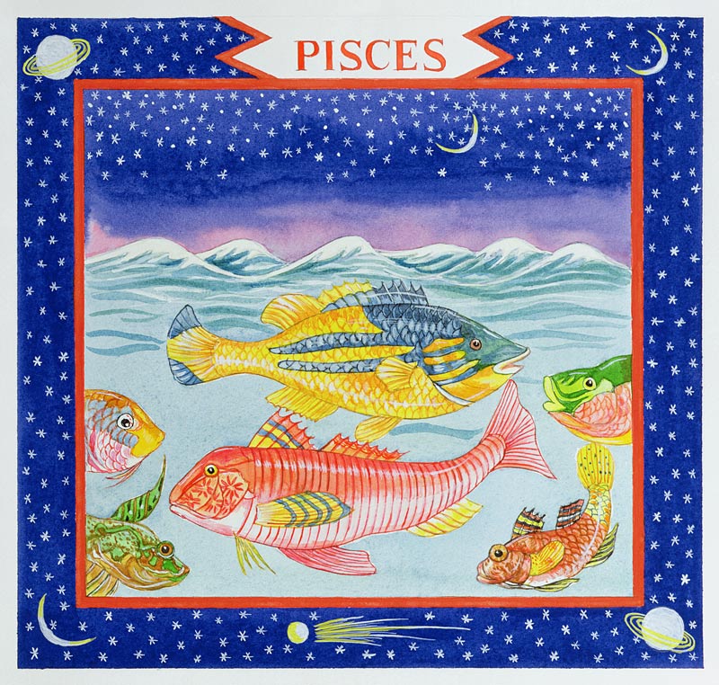 Pisces (w/c on paper)  od Catherine  Bradbury