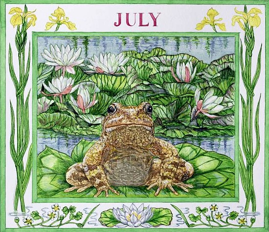 July (w/c on paper)  od Catherine  Bradbury
