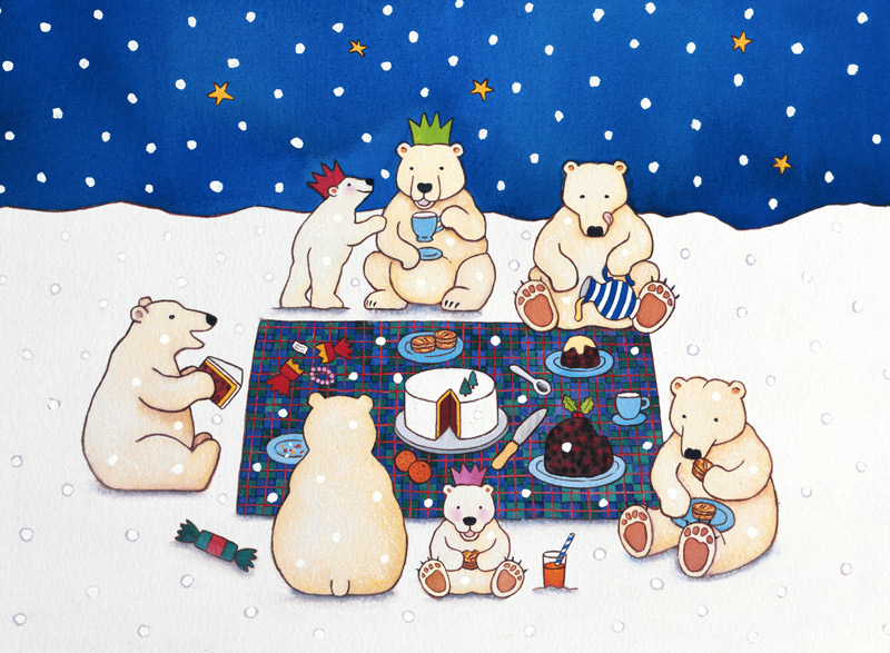 Polar Bear Picnic, 1997 (w/c on paper)  od Cathy  Baxter