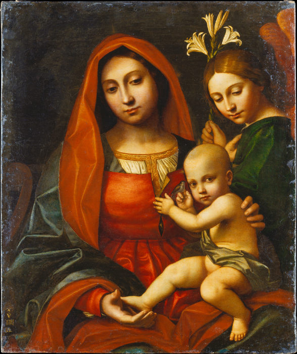 Madonna and Child with an Angel od Cavazzola (Paolo Morando)