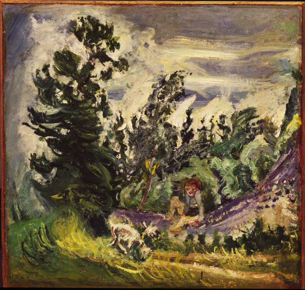 Landscape with little girl od Žádost Soutine