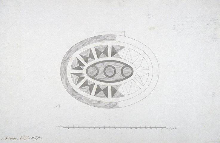 The Agate Pavilion at Tsarskoye Selo. Design of Oval Parquet od Charles Cameron