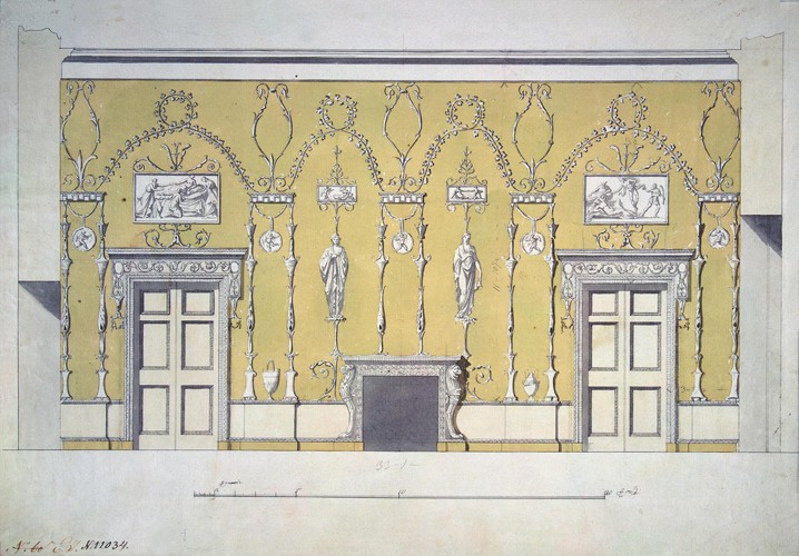 Design of the Green Dining room Great Palace in Tsarskoye Selo od Charles Cameron