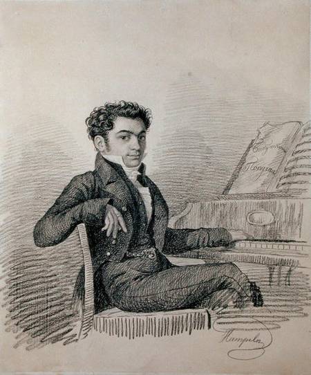 Portrait of the Composer Alexei N. Verstovsky (1799-1862) od Charles de Hampeln