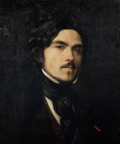 Eugene Delacroix (1798-1863) od Charles Emile Callande de Champmartin