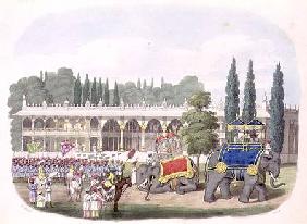 The Palace of Tippoo Sahib (1749-99) engraved by Thomas Hall for 'Oriental Drawings'