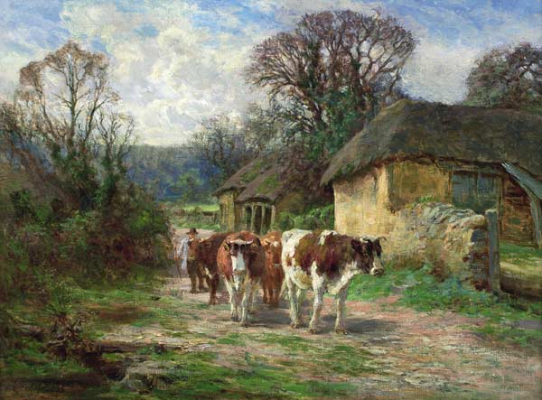 By the Barn od Charles James Adams