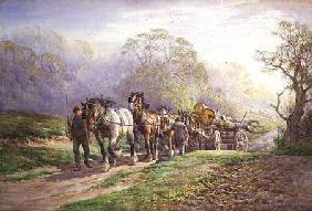 A Logging Team returning Home