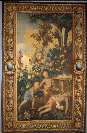 Boys in the garden / Tapestry C18