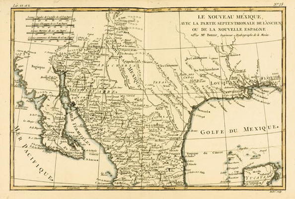 Northern Mexico, from 'Atlas de Toutes les Parties Connues du Globe Terrestre' by Guillaume Raynal ( od Charles Marie Rigobert Bonne