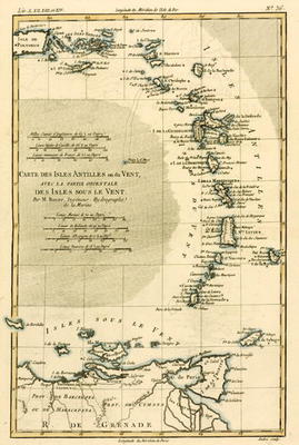 The Lesser Antilles or the Windward Islands, with the Eastern part of the Leeward Islands, from 'Atl od Charles Marie Rigobert Bonne