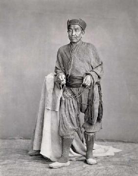 Tibetan Lama, Tibet (albumen print) 