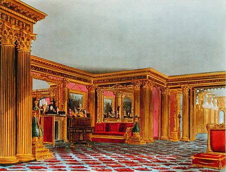 The Golden Drawing Room, Carlton House, from 'The History of the Royal Residences', engraved by Thom od Charles Wild