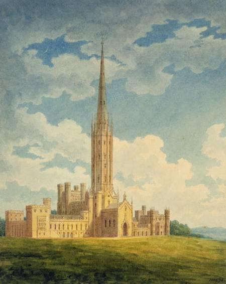 North-west view of Fonthill Abbey od Charles Wild