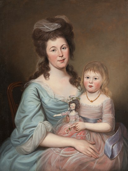 Peggy Sanderson Hughes and her Daughter od Charles Willson Peale
