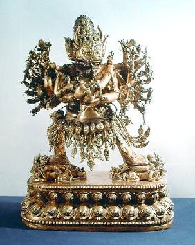 Vajrabhairava, aspect of Yamantaka, the guardian of the law, Qing Dynasty