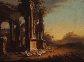 Italian ruin landscape I.