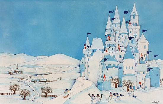 Snowman Castle, 1997 (w/c on paper)  od Christian  Kaempf